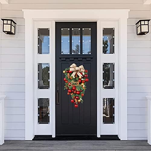 Christmas Wreath Winter Wreath for Front Door Xmas Party Favors Decoration Accessories Door Window Porch Pendant - Image 6