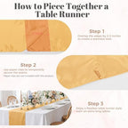 24 Pack Gold Satin Table Runners 12 x 108 Inch Reusable Seamless Design - Image 6