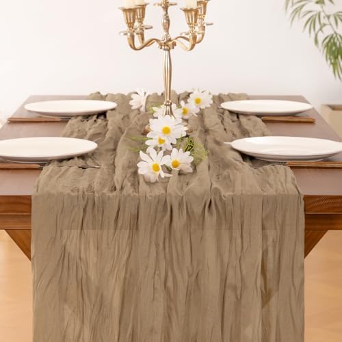 10 Pack Cheesecloth Table Runner Fall Boho Gauze Wedding Party Home Decor - Image 5