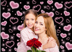 10x8FT Valentine's Day Backdrop Black and Pink Heart Photo Backdrop 90s Background Sweet Women Men Happy Birthday Party Photography Background Studio Props - Image 3