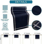 Smile Sunflower Dark Blue Table Runner, Burlap Table Runners 120 inches Long,Farmhouse Style Solid Color Table Runner for Wedding Holiday Party Dinner,Dresser Scarf Decor - Image 7