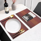 PIGCHCY Placemats Set of 12 Washable Durable Place Mats Vinyl Heat Resistant Non-Slip Table Mats Indoor Outdoor (Scarlet Red) - Image 7