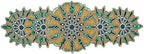 Hand Beaded Green Gold Glitz Table Runner 13x36 Easter by HomebiaDesigns