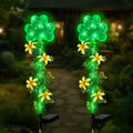 ST Patrick's Day Decorations Outdoor,2 Pack Shamrock Solar Light Yard Stake by HokfirmHomeDecorGarden