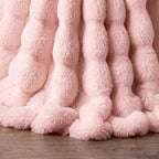 JOVIPOP Large Christmas Tree Skirt, 60-Inch Baby Pink Faux Fur Decor - Image 5
