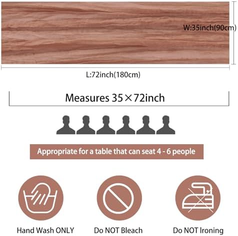 35x72 Inch Dusty Blush Cheesecloth Table Runner Boho Wedding Party Decor - Image 2
