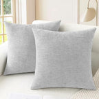 CaliTime Decorative Throw Pillow Covers 26 X 26 Inches Moonbeam Gray by CaliTime