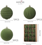 3.15In Velvet Ornaments for Christmas Tree,12Pcs Christmas Ornaments Set - Image 4