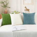 CaliTime Decorative Couch Throw Pillow Covers 24 X 24 Inches Cream - Image 5
