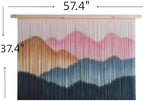 ZYDDNH Macrame Wall Hanging, Dip-Dyed Mountain Tapestry, Modern Fiber Wall Art, 57" W x 37" L (light pink) - Image 5