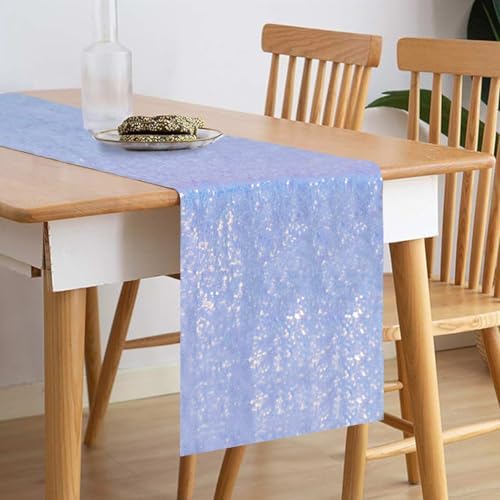 VHH 10 Packs 12 x 72 inches Mermaid Purple Sequin Table Runner - Image 2