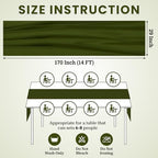MDS Pack of 20 | Olive Green | 14ft Chiffon Table Runner 29x170 Inches Long Romantic Rustic Sheer Gauze Runner for Wedding Bridal Shower Birthday Banquets Engagement Spring Easter Boho Decorations - Image 3