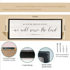 As For Me And My House We Will Serve The Lord Wall Decor 32" x 12", Black - Image 2