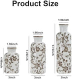 Brown Ceramic Vase Set of 3, Vintage Brown Floral Vases for Home Decor - Image 2