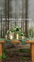 Ling's moment Elf Green Artificial Dahlias, Wedding Flowers, 25 pcs - Image 5