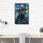 Metal Sign Vintage Tin Sign Cane Corso Starry Night Sentinel Majestic in A Night Sky for Home Courtyard and Seasonal Displays Corrosion Resistant Aluminum 8×12 Inches with Metal Frame - Image 3