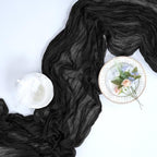 16 Pack Black Cheesecloth Table Runner 10ft 23x120 Inch - Image 7