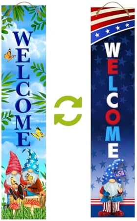 Briarwood Lane Spring Double Sided Reversible Pine 4th of July Porch Leaner 47x9.5 Gnome Sweet Gnome For Spring Porch Leaner - Image 5