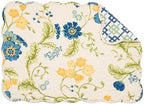 Arya 100% Cotton Quilted Vintage Set of 6 Spring Placemats 13" x 19 - Image 2