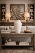 Emotionally Grounded Vase, Vaseking Large Ceramic Rustic Vase, 11 inch Minimalist Decorative Farmhouse Tall Vases for Home Decor, Living Room, Enterway, Table Decoration, Fossil - Image 6