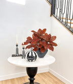 Briful Artificial Magnolia Leaves Stems 3 Pack 22in Orange Fake Magnolia Branches for Vase Fall Leaves Stems for Home Room Arrangements Centerpieces Thanksgiving Décor (Vase Not Included) - Image 5