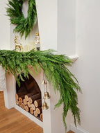 6FT Extra Full Cedar Pine Garland,Real Touch Christmas Garland for Mantle - Image 3