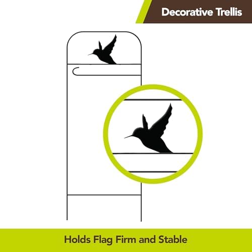 Briarwood Lane Wrought Iron Hummingbird Garden Flag Arbor 41x15 Garden Flag Decorative Arbor - Image 4