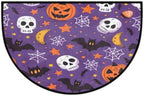 Skull Web Pumpkin Door Mat for Indoor Entrance Half Round Doormat Door Mats Absorbent Welcome Mats 24" x 36" Floor Mats Non-Slip Entryway Rug for Home Bathroom - Image 5