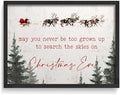 LITIVY Framed Christmas Wall Art 12”x16.5” Farmhouse Wall Decor May You Never Be Too Grown Up To Search The Skies On Christmas Eve Christmas Decorations Home Decor (Black, 12 * 16.5 in) by LITIVY