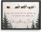 LITIVY Framed Christmas Wall Art 12”x16.5” Farmhouse Wall Decor May You Never Be Too Grown Up To Search The Skies On Christmas Eve Christmas Decorations Home Decor (Black, 12 * 16.5 in) by LITIVY