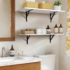 Tectocker-DOU 31.5" Long Floating Book Shelves for Wall, Heavy Duty, White - Image 7