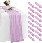 16 Pack Lavender Cheesecloth Table Runners 20x120 Inch Gauze Table Runner Cheese Cloth 10FT Lavender Table Runner Rustic Sheer Runner for Wedding Baby Shower Birthday Party Table Decor by Yorcari