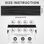 MDS Pack of 15 | Black |14ft Chiffon Table Runner 29x170 Inches Long Romantic Rustic Sheer Gauze Runner for Wedding Bridal Shower Birthday Banquets Engagement Spring Easter Boho Decorations - Image 3
