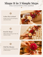 NUPTIO 6Ft Fall Garland for Mantle: Fall Decor for Home Thanksgiving - Image 6
