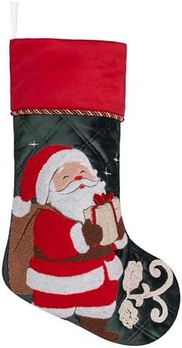 BHD BEAUTY 2026 New Christmas Stocking Red and Green Customized for Family Decorations Hanging Ornament 7 Pack - Image 4