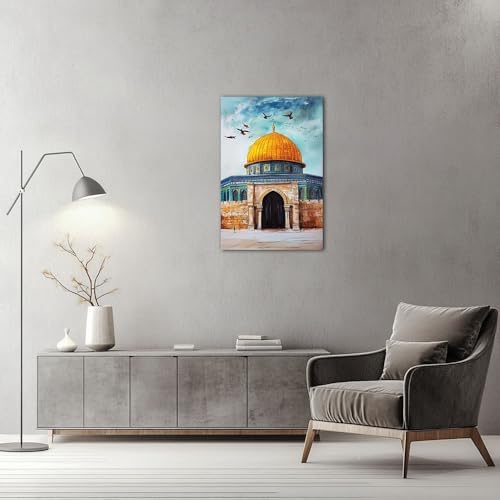 TIEHAOMAI Dome of the Rock Wall Art（Mosque-2,28x42inch (70x105cm) - Image 4