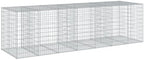 vidaXL Gabion Basket with Cover 137.8"x39.4"x39.4" Galvanized Iron - Image 7