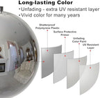 Silver 8.0" Extra Large Christmas Ornaments - Christmas Tree Decoration Balls Shatterproof Hanging Shiny Balls for Birthday Holiday Wedding Decorations Set of 2pcs - Image 4