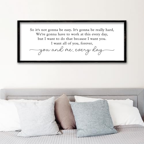 ZZJJHYWGQ Romantic Movie Quote Sign, Black, 32"×12" by Unknown