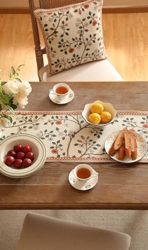 ISAENNE Designer French Linen Table Runner,87"x12"-Flora A - Image 6