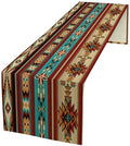 Aztec Vintage Table Runner, Abstract Geometric Tribal Ethnic Style Design Vintage American Southwestern Pattern for Home Kitchen Table Decor Dining Coffee Room Party Decor 13x120inch by Unknown