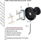 TUNNY 5 Pack Round Towel Hooks-Champagne Gold Modern Coat Hooks Shower Towel Hooks for Bathroom Kitchen Home Storage - Image 5