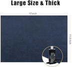 Homaxy PU Faux Leather Placemats for Dining Table, Set of 12, Navy Blue - Image 6