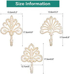 Sungmor Set of 3 Decorative Cast Iron Wall Hooks – Vintage Ornate Design with White Distressed Finish – Heavy Duty Rustic Wall Hangers for Entryway, Bathroom, Kitchen, or Bedroom Decor - Image 7