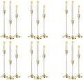 6 Sets Candle Holder Gold Candlestick Holders -Vintage Modern Metal Taper Candle Holders, Decorative Centerpiece for Table Mantel, Wedding Kitchen Home Decor, Wedding Gift,18Pcs by Unknown