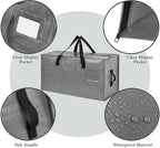 Shappy 6 Pcs Storage Bags, Grey, 30 x 16", 24 x 16", 20 x 16" - Image 3