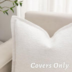 Decorative Throw Pillow Covers 20x20 Chenille Boho Pillowcase - Image 4