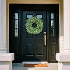 26'' Artificial Eucalyptus Wreath with Seeds for Front Door Decor(Green) - Image 2