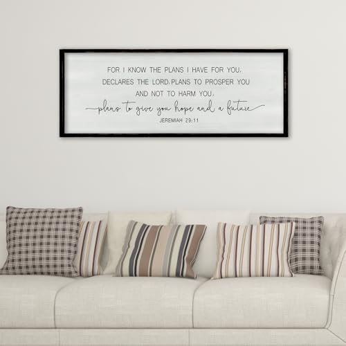 Jeremiah 29:11 Wall Art, For I Know The Plans I Have For You 40"×15" Black - Image 3