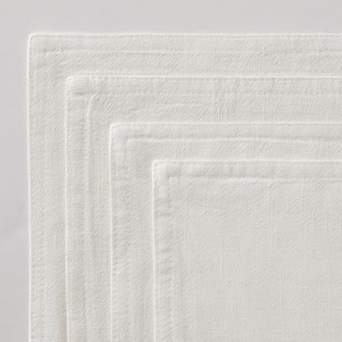 MIULEE Cream Boho Linen Decorative Pillow Covers 20x20 Inch Pack of 4 - Image 6